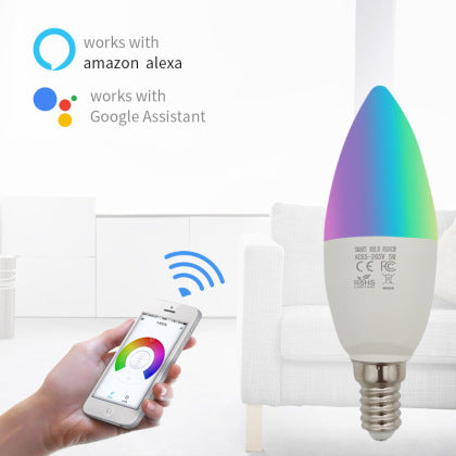 Lâmpada Inteligente Wifi E14 GU10 RGBW 5W Lâmpada Inteligente Wifi E14 GU10 RGBW 5W